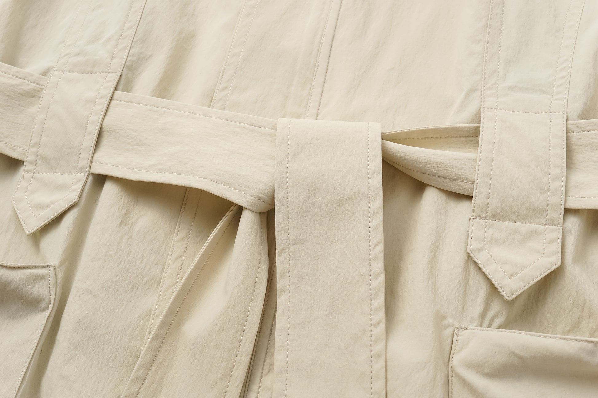 Magnetic-Closure High-Neck Trench Coat