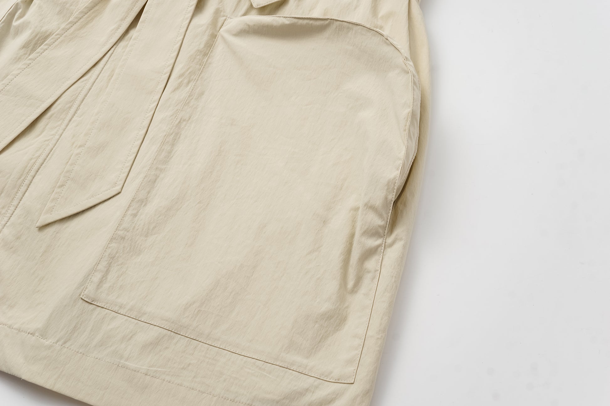 Magnetic-Closure High-Neck Trench Coat