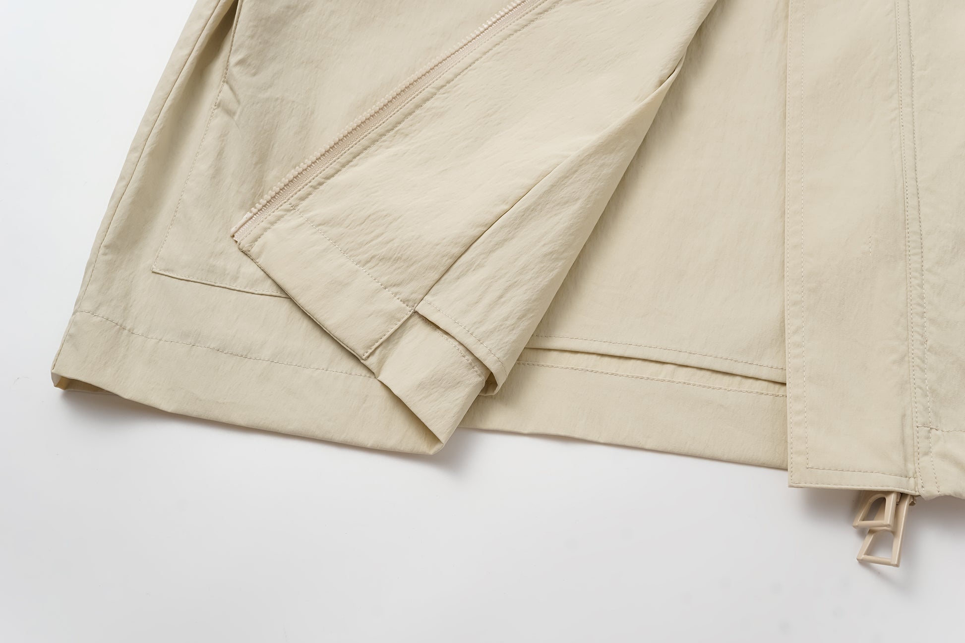 Magnetic-Closure High-Neck Trench Coat