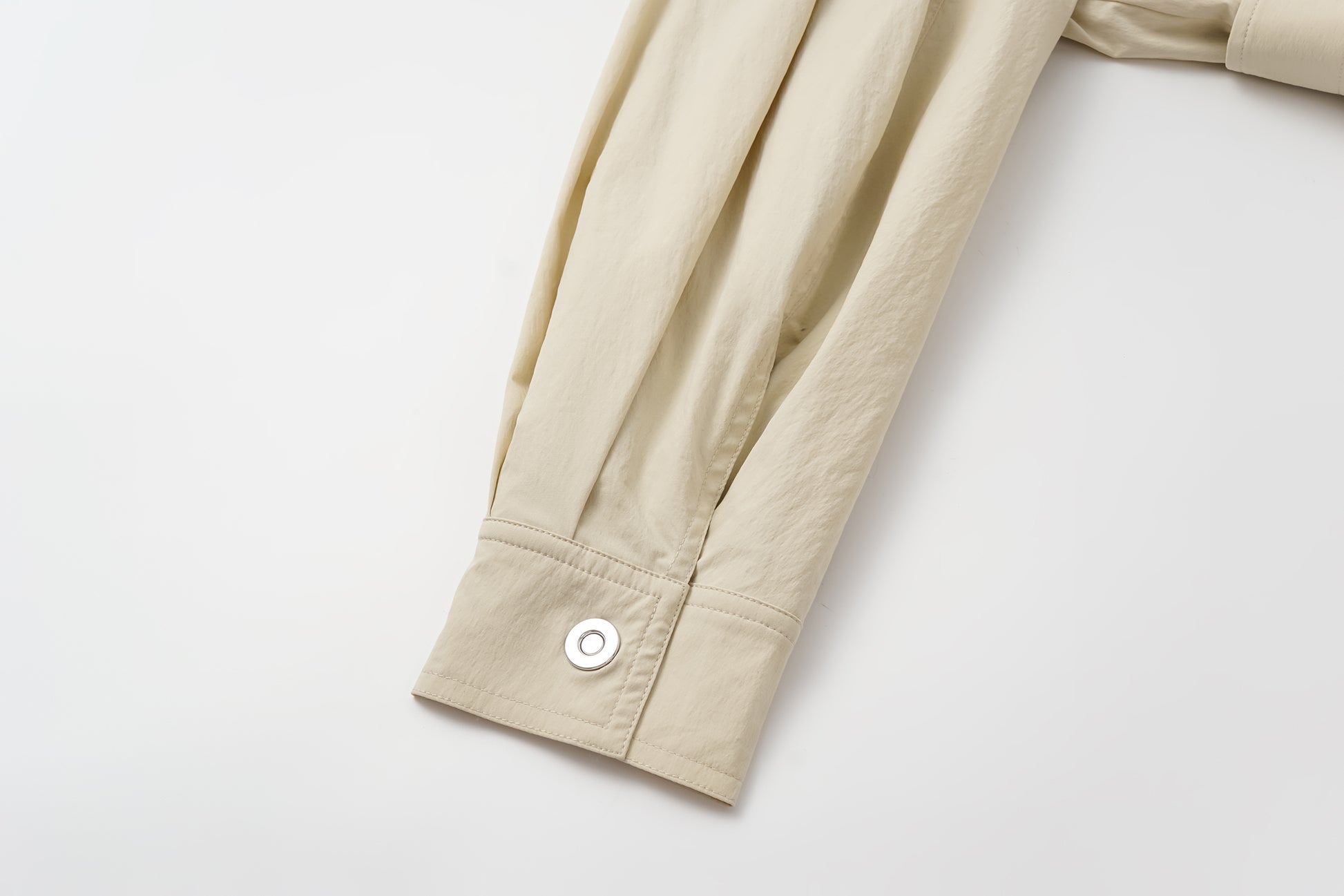 Magnetic-Closure High-Neck Trench Coat