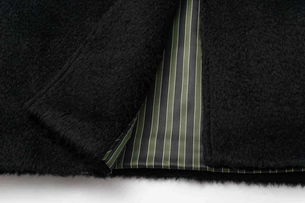 Alpaca-Wool Blend Long Overcoat