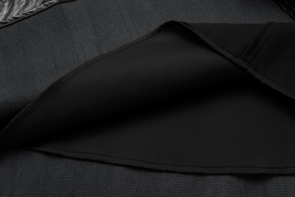 Asymmetric Hem A-Line Skirt (Faux Leather)