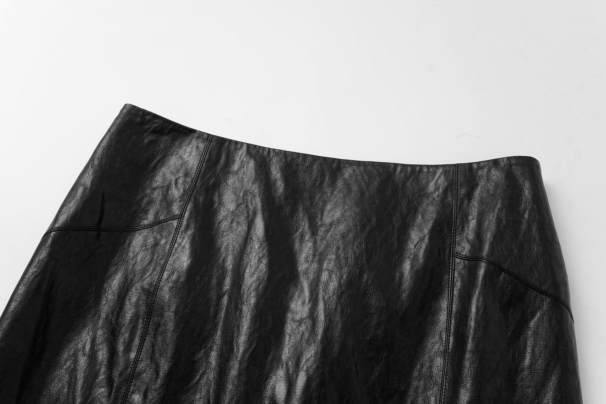 Knee-Length Pencil Skirt (Faux Leather)