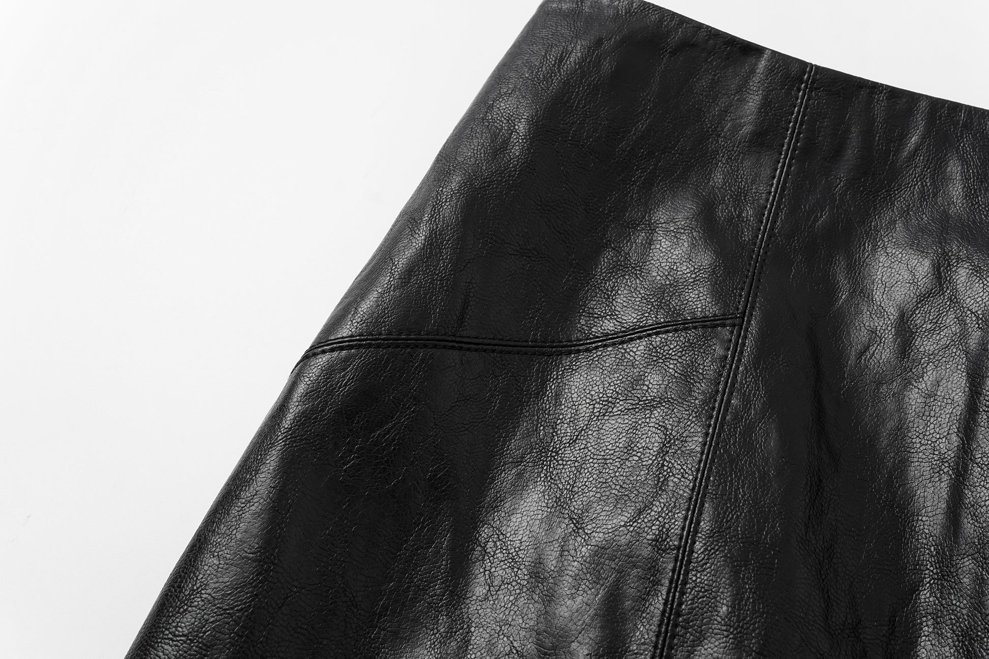 Knee-Length Pencil Skirt (Faux Leather)