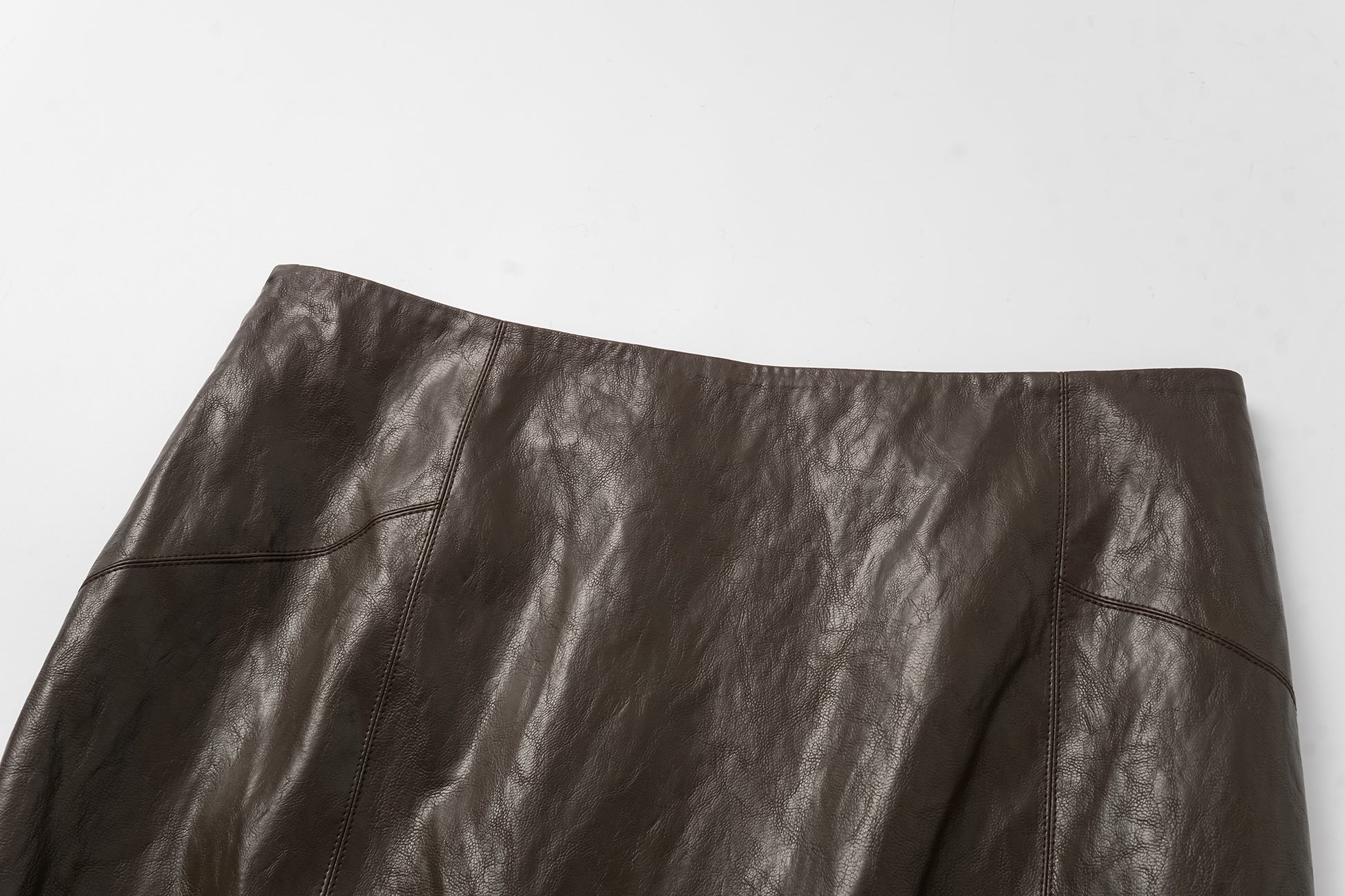 Knee-Length Pencil Skirt (Faux Leather)