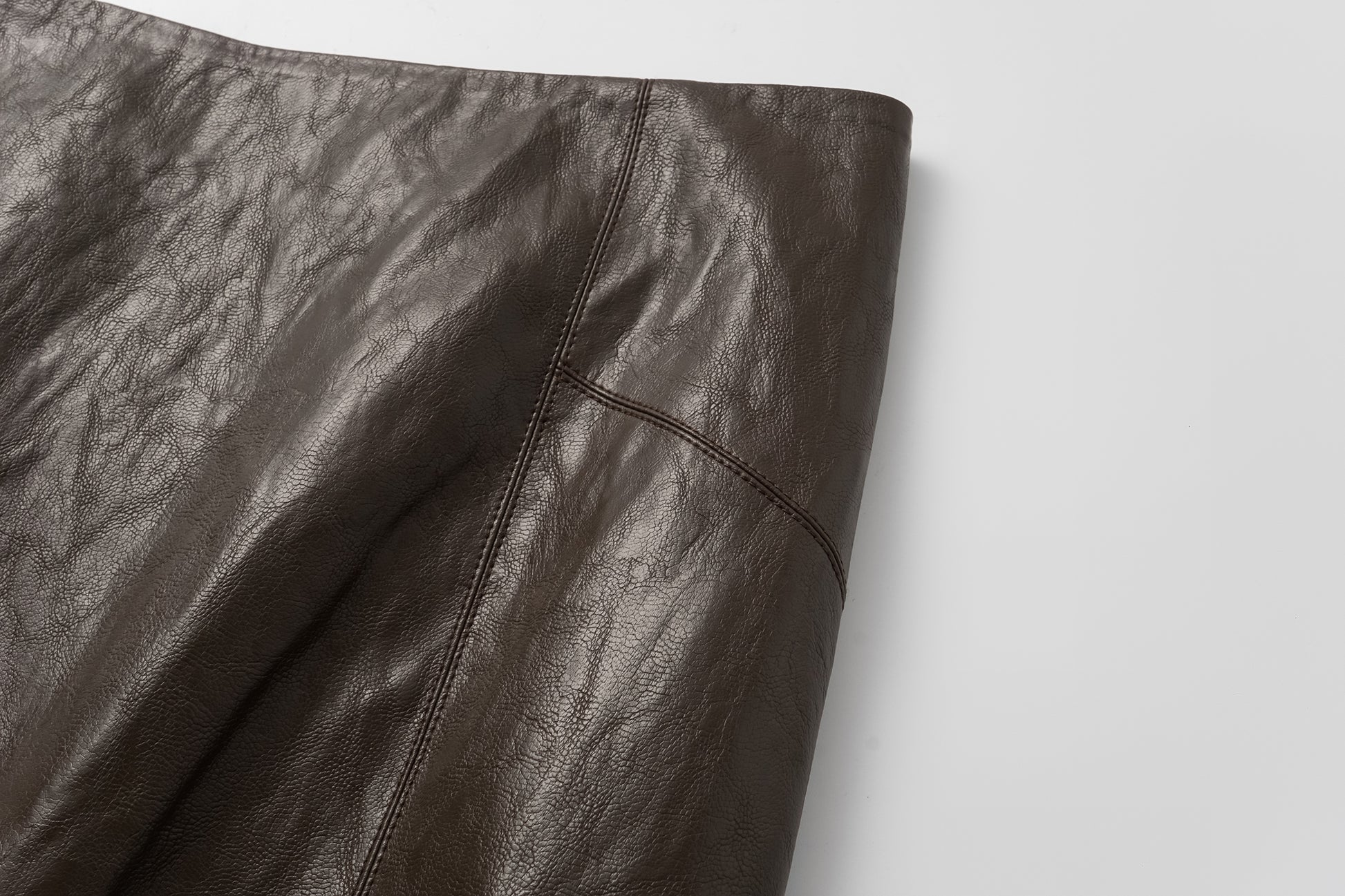 Knee-Length Pencil Skirt (Faux Leather)