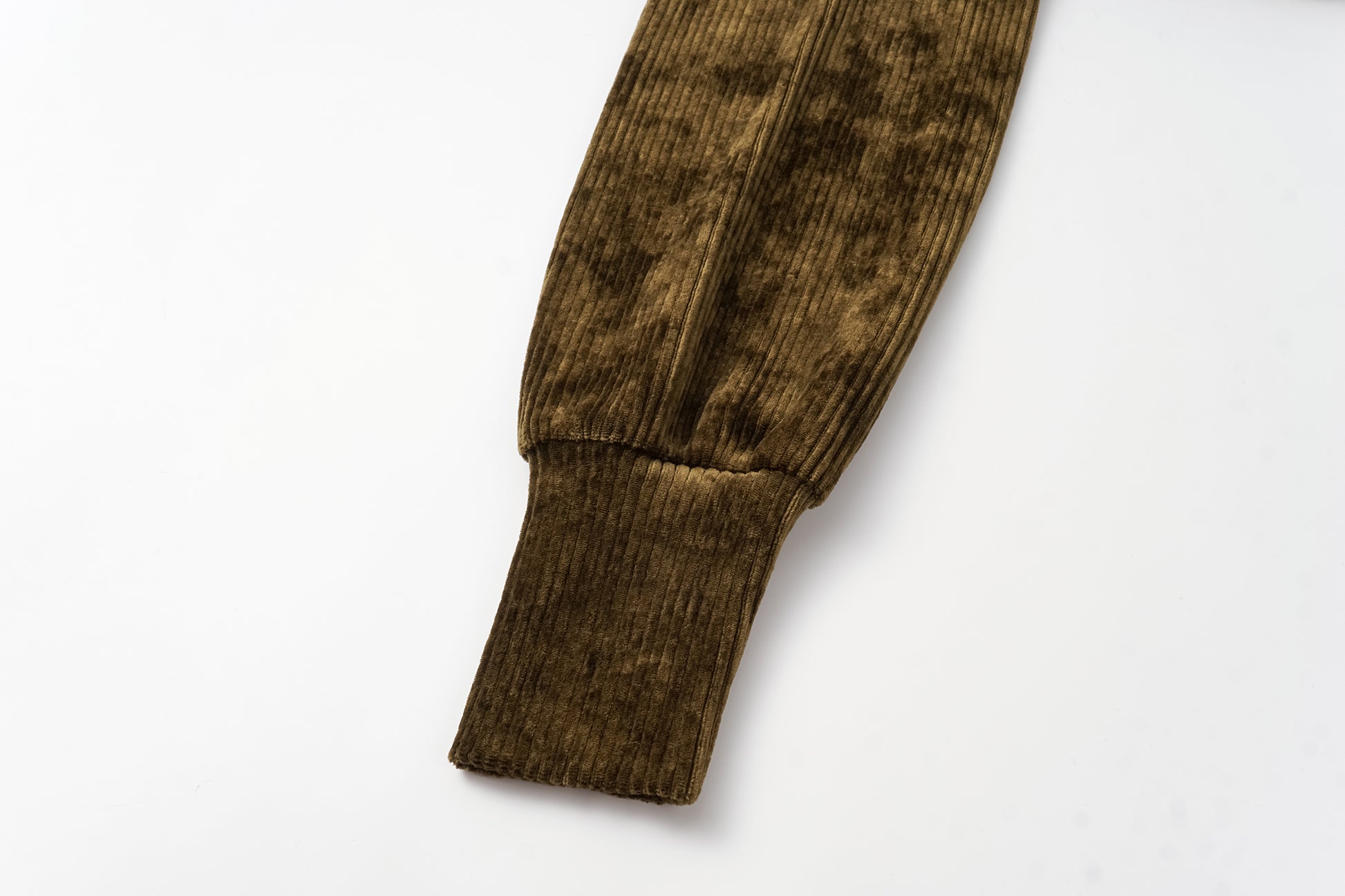 High-Neck Two-Way Zip Corduroy Track Jacket