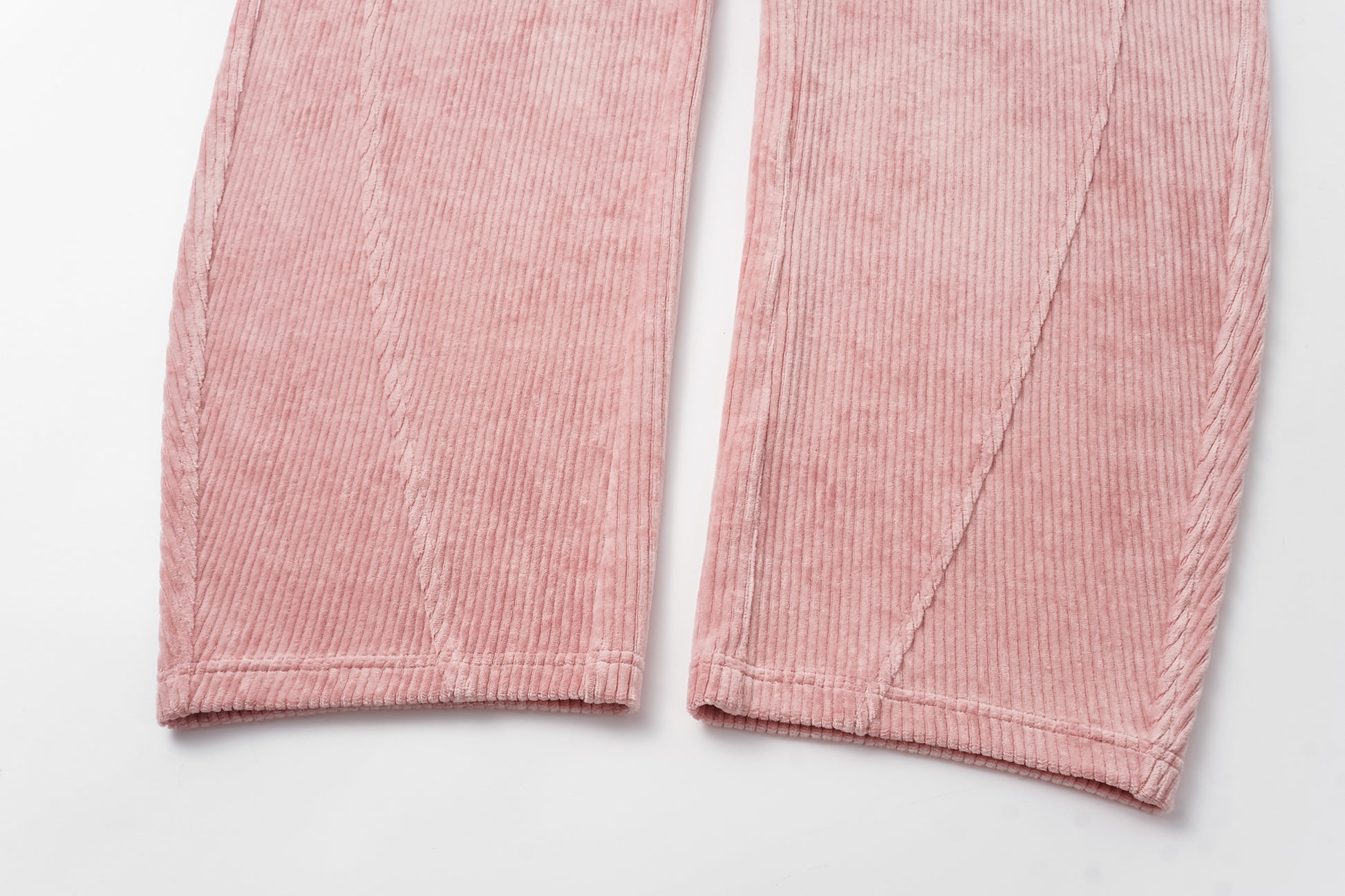 Curved Hem Corduroy Sweatpants