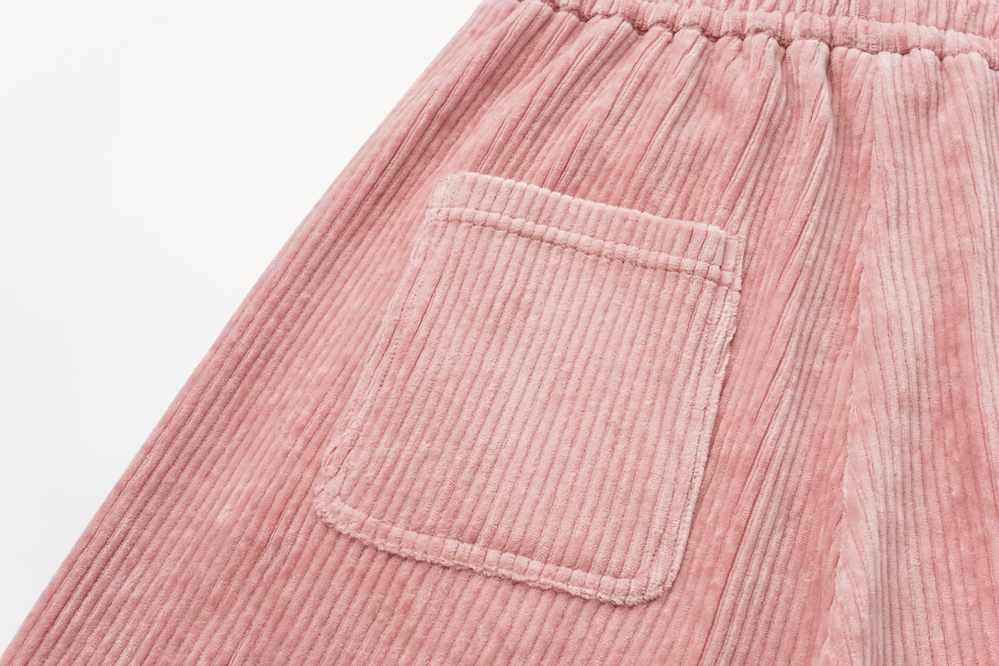 Curved Hem Corduroy Sweatpants