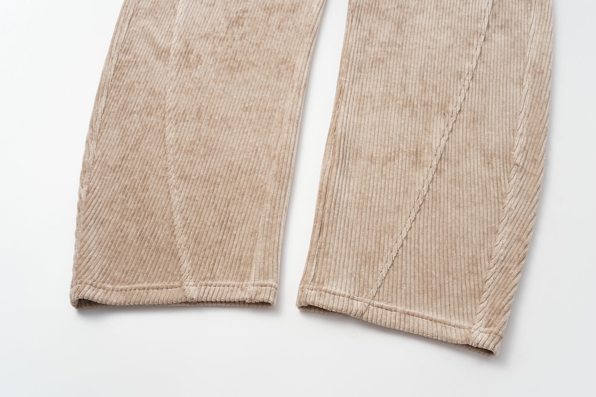 Curved Hem Corduroy Sweatpants