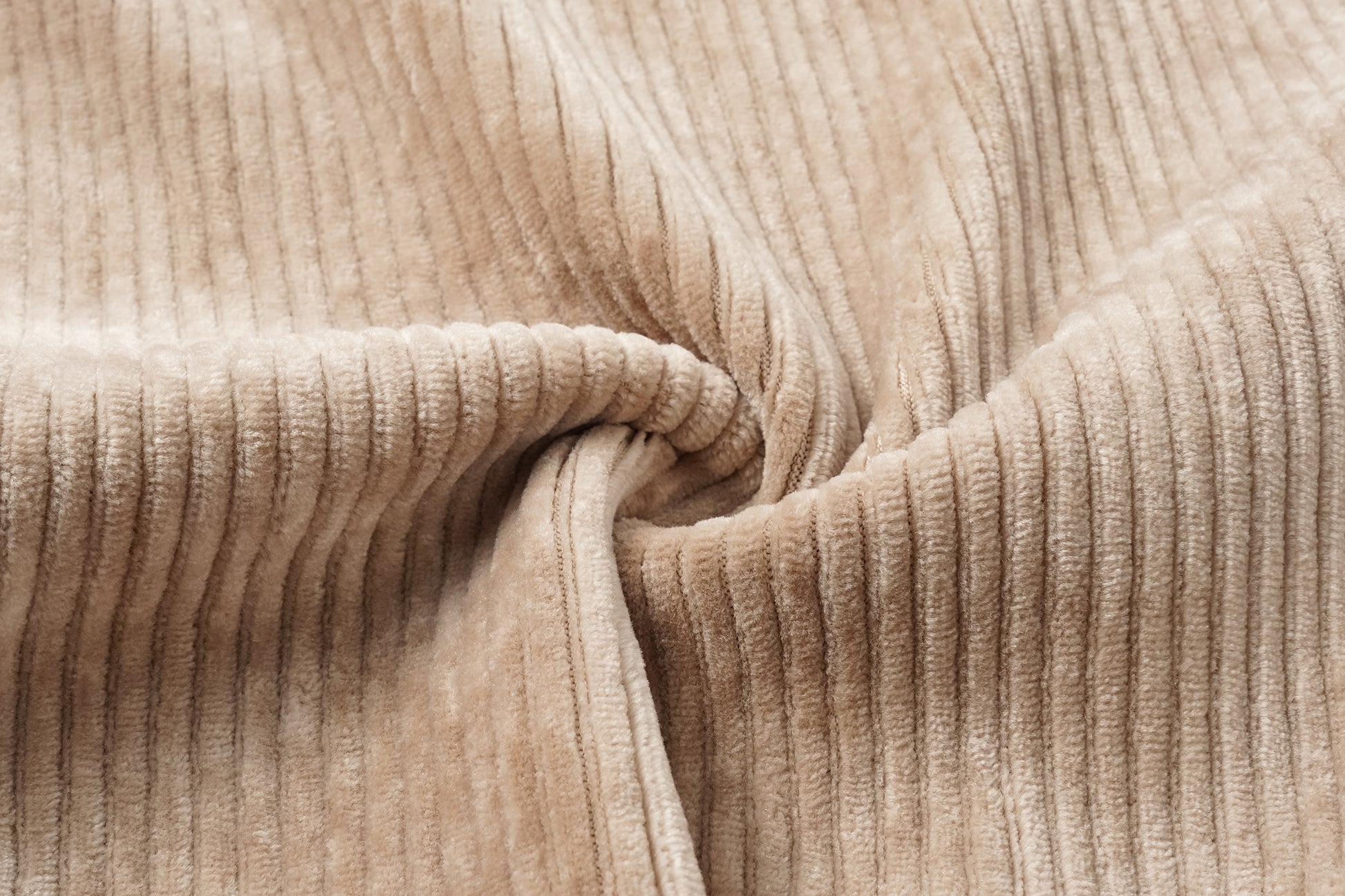 Curved Hem Corduroy Sweatpants