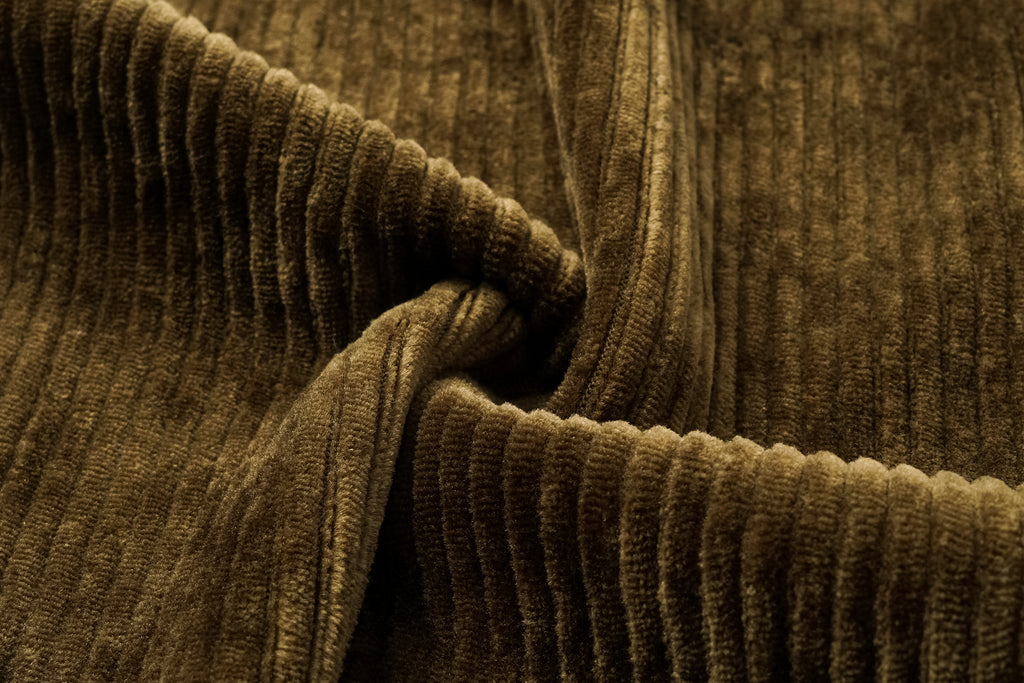 Curved Hem Corduroy Sweatpants