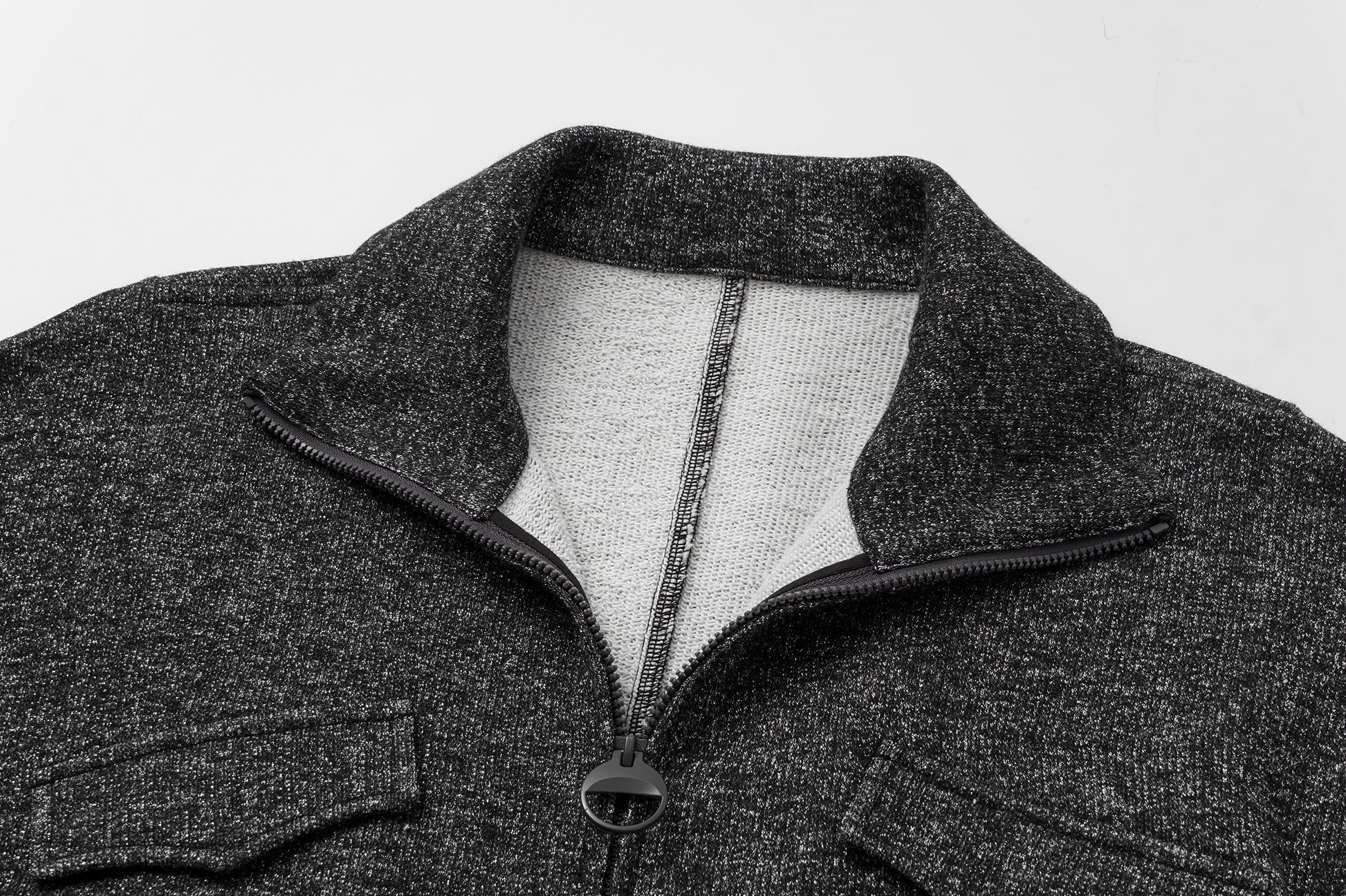 High-Neck Two-Way Zip Athletic Jacket