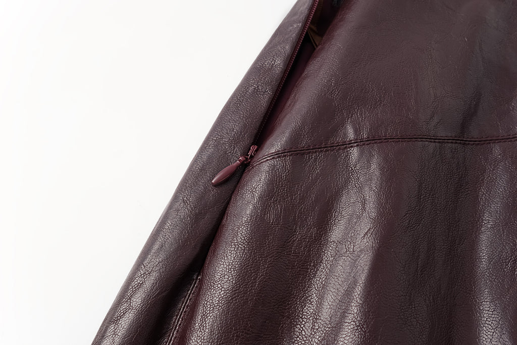 Knee-Length Pencil Skirt (Faux Leather)