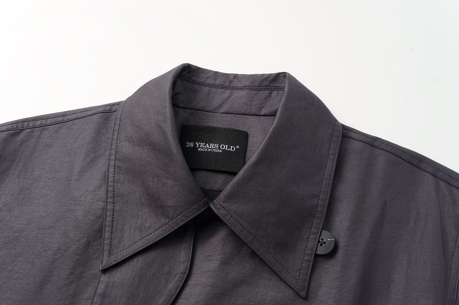 Dropped-Shoulder Trench Coat