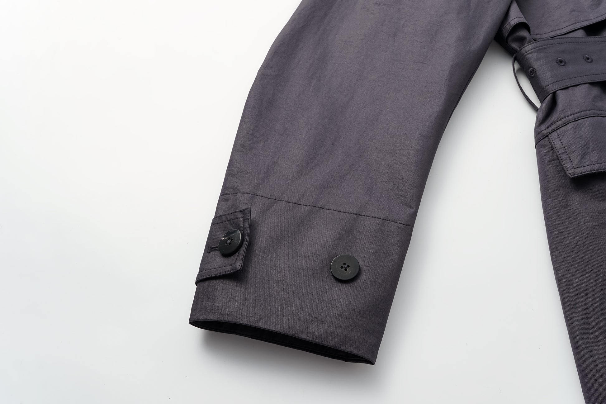 Dropped-Shoulder Trench Coat