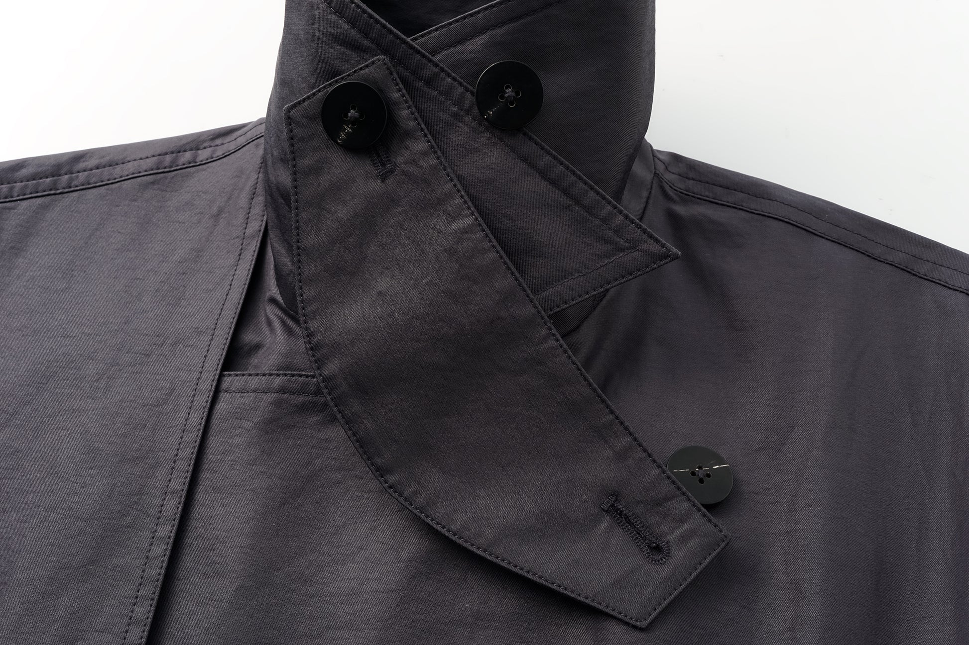 Dropped-Shoulder Trench Coat