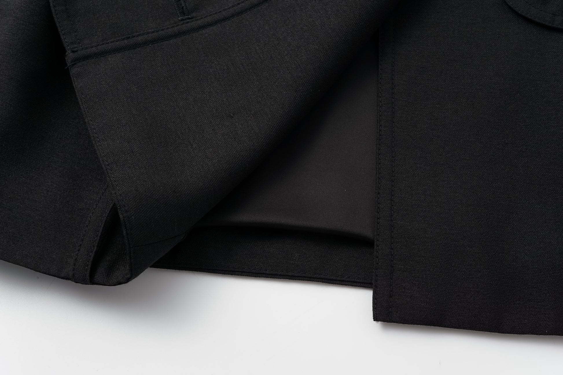 Two-Piece Trench Dress Set (Short Jacket + Sleeveless V-Neck Dress)