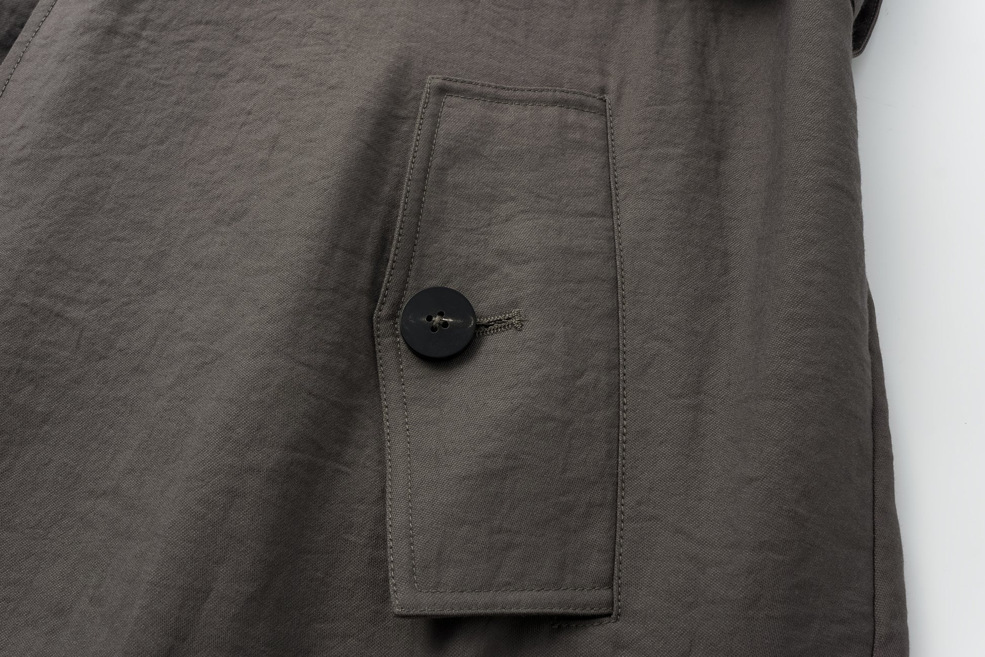 Textured Raglan-Sleeve Long Trench Coat with Organic Draping