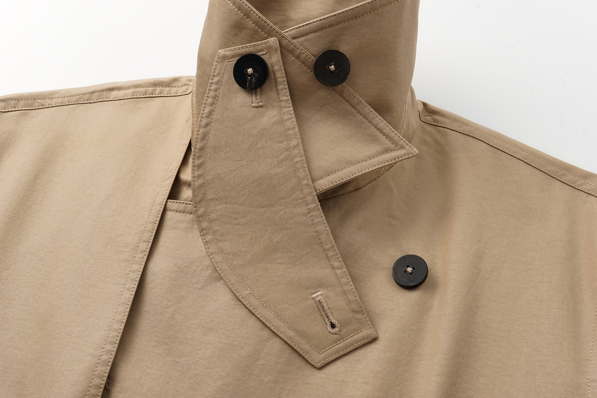 Dropped-Shoulder Trench Coat