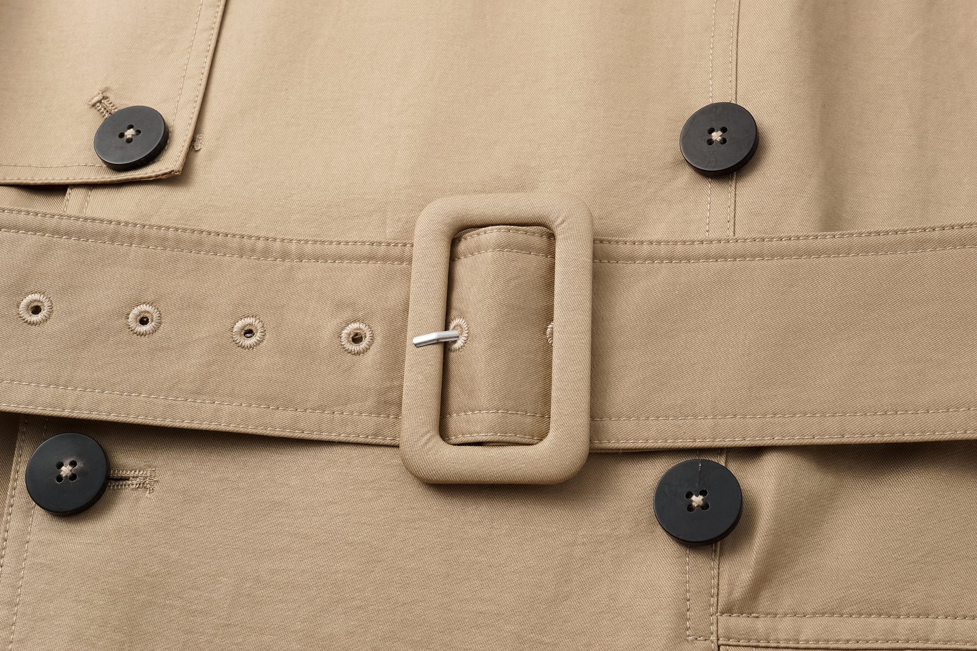 Dropped-Shoulder Trench Coat