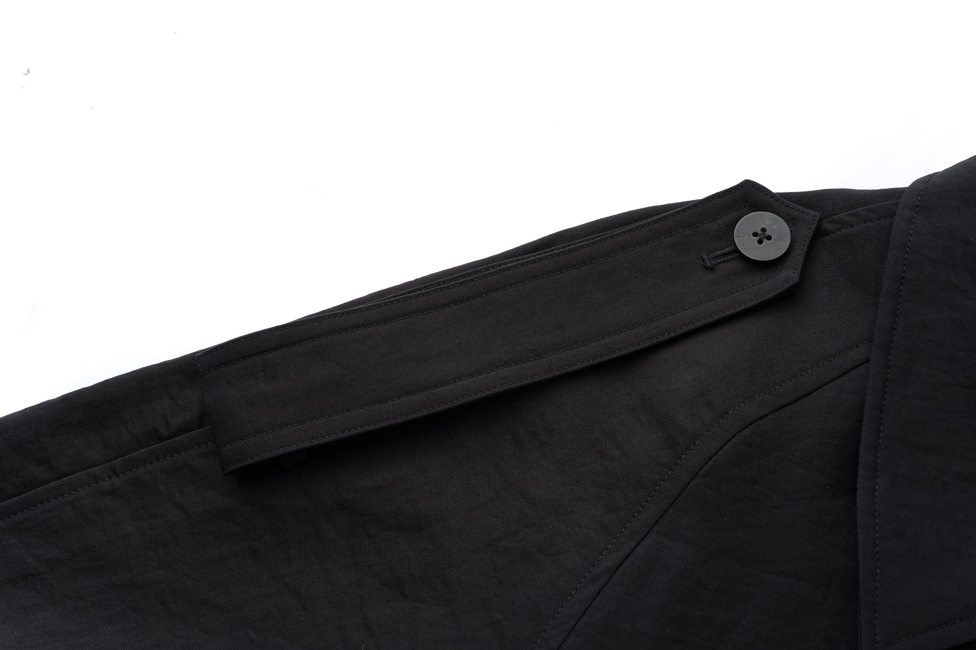 Textured Raglan-Sleeve Trench Coat with Organic Draping