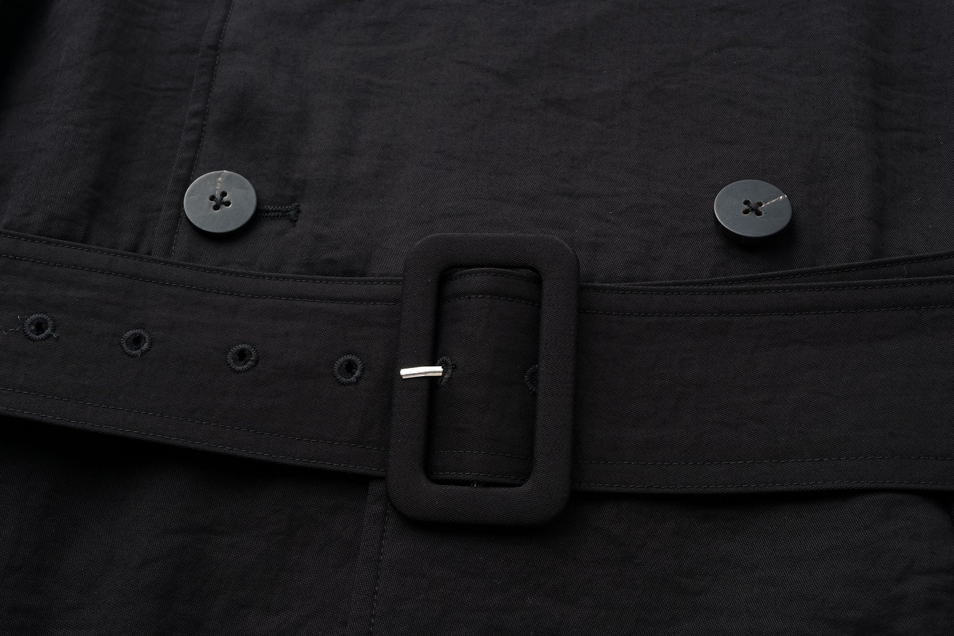 Textured Raglan-Sleeve Trench Coat with Organic Draping