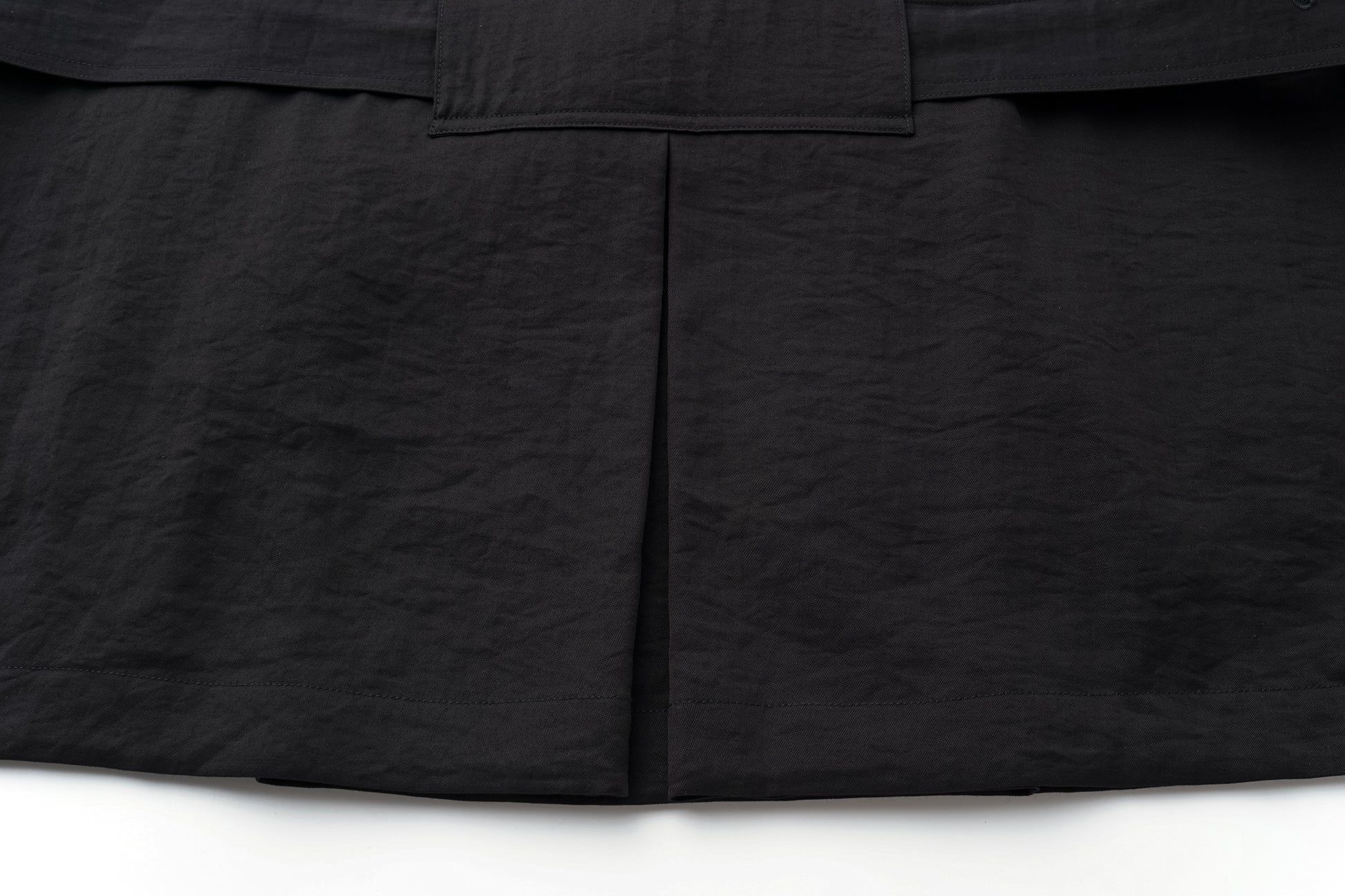 Textured Raglan-Sleeve Trench Coat with Organic Draping