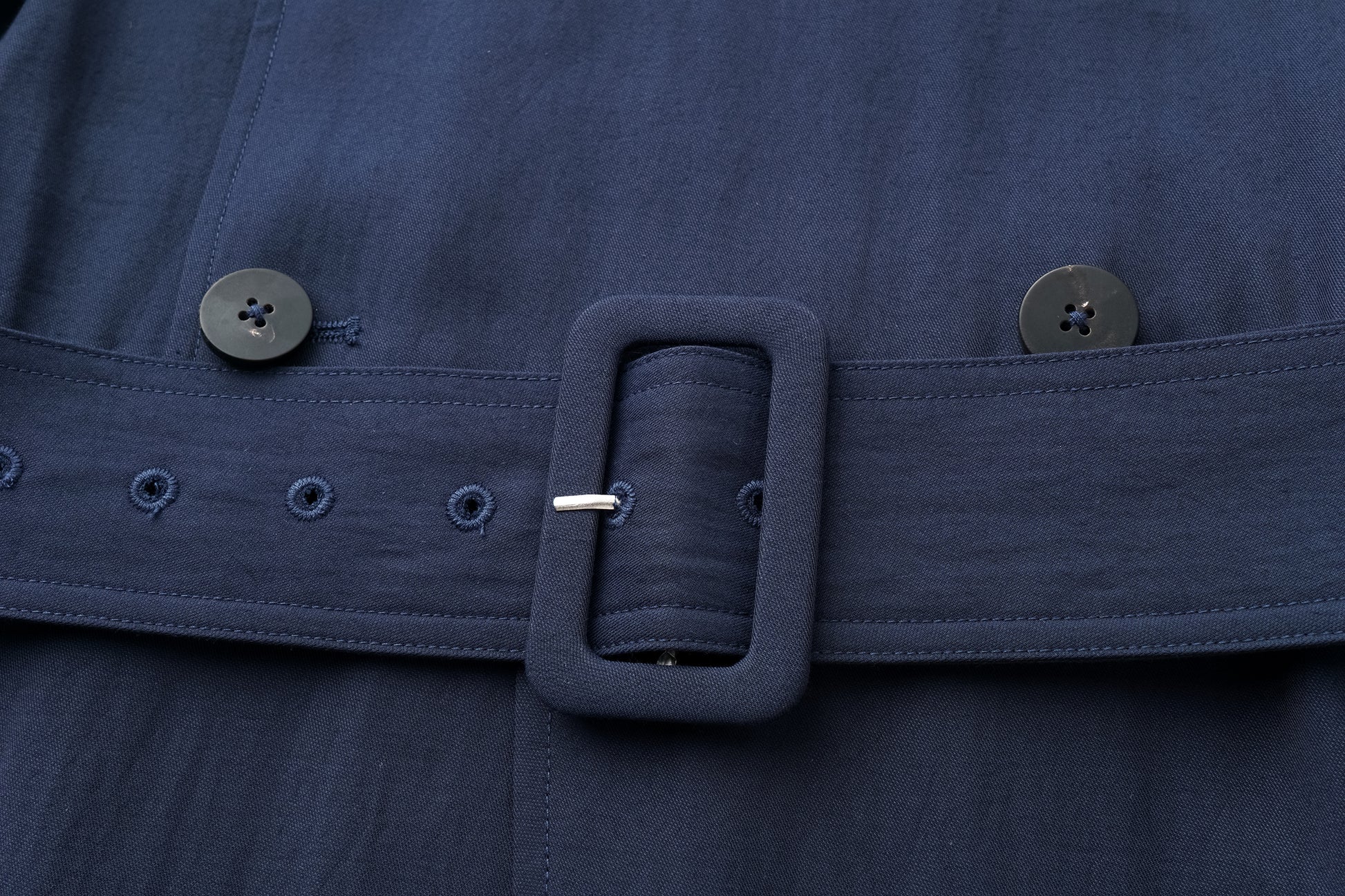 Textured Raglan-Sleeve Trench Coat with Organic Draping