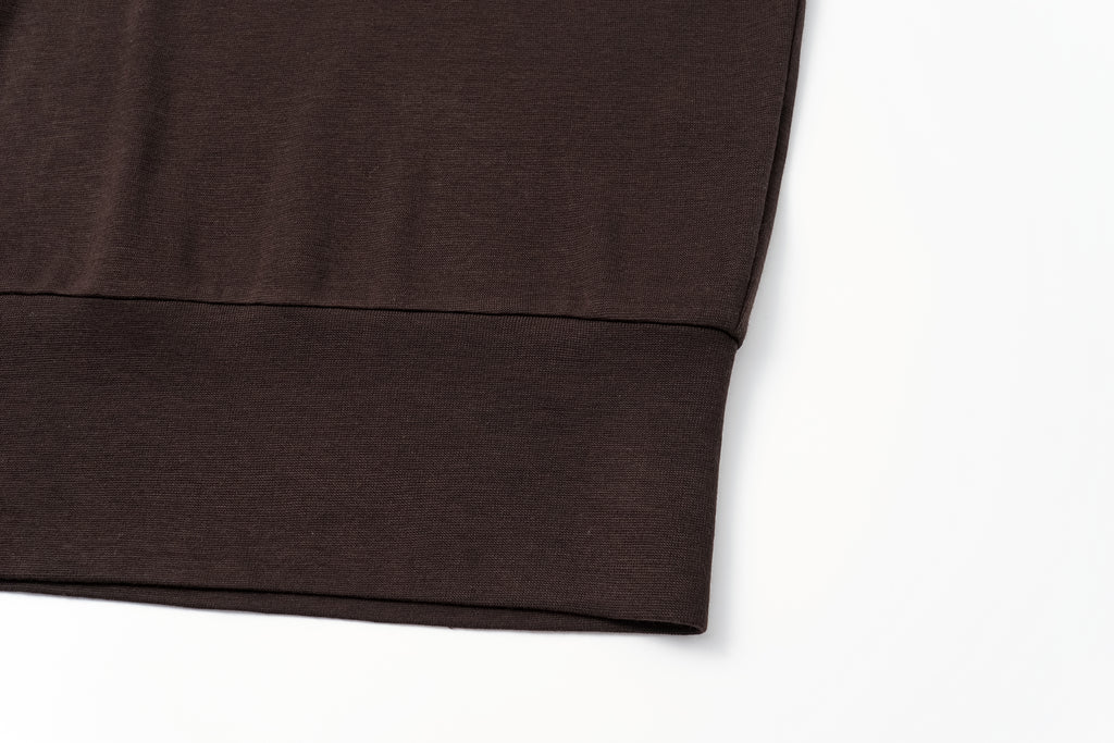 Square Neck Lyocell-Wool Knit Top