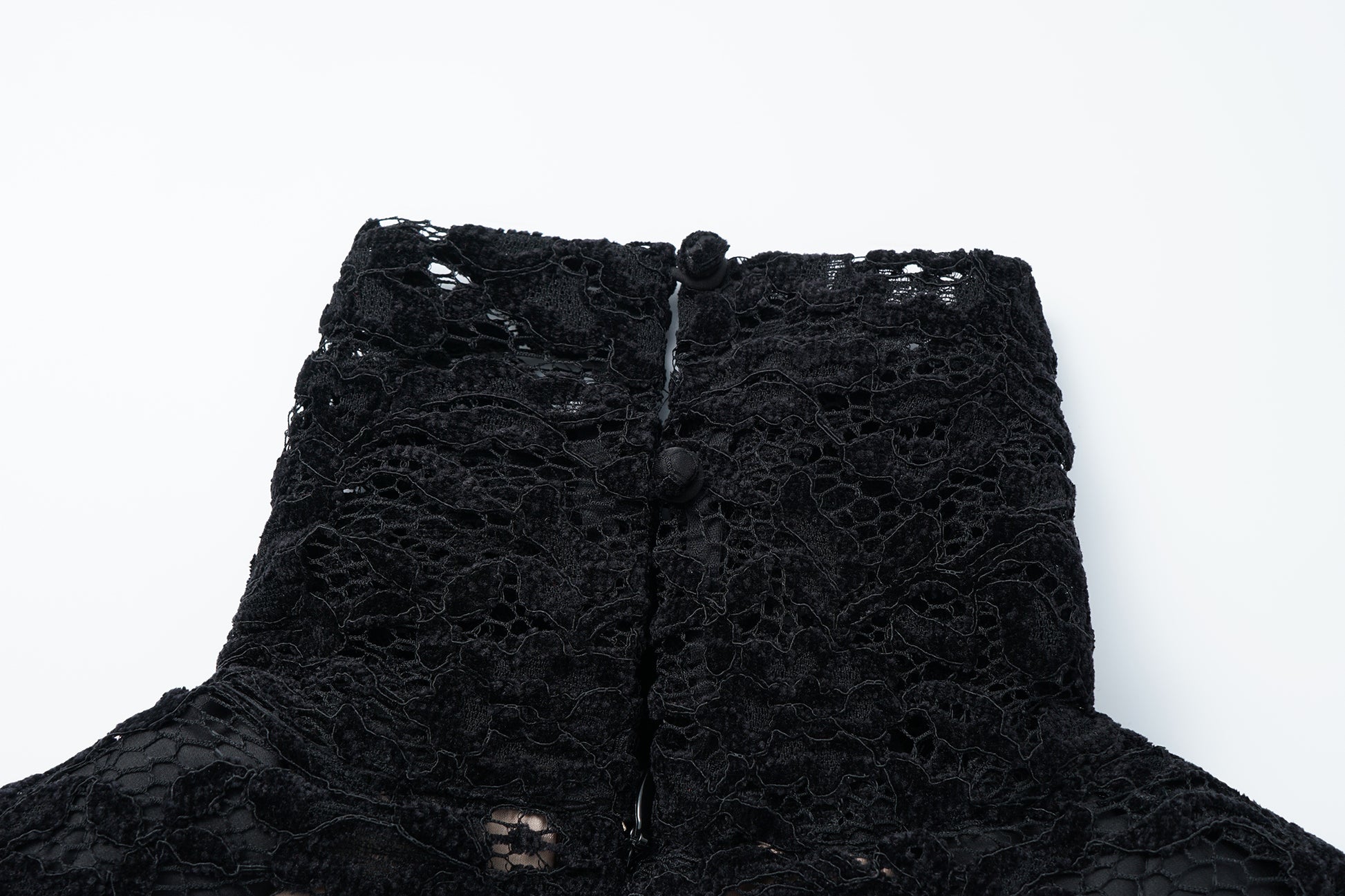 Top with Flocked Lace & Openwork