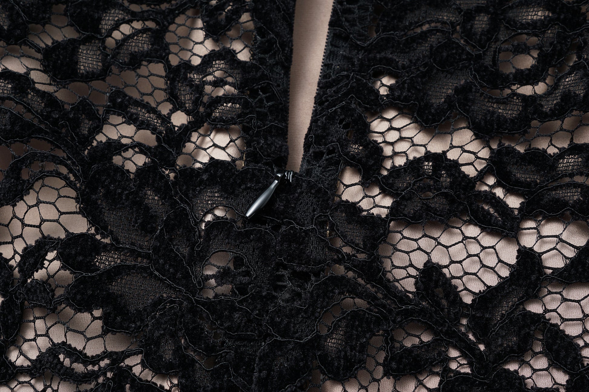 Top with Flocked Lace & Openwork