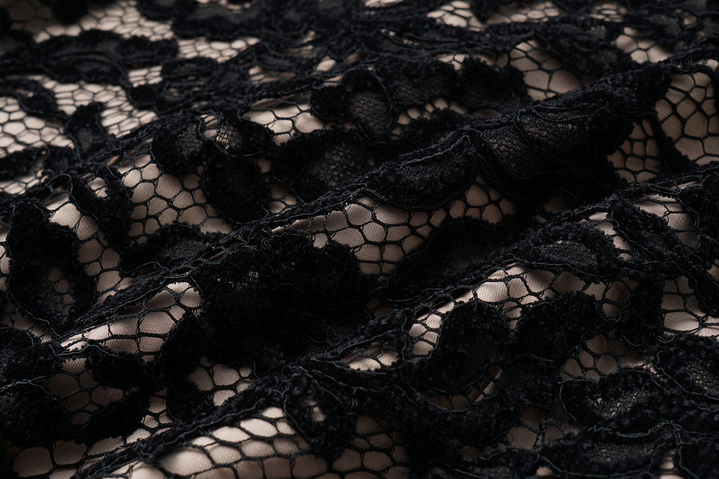 Top with Flocked Lace & Openwork