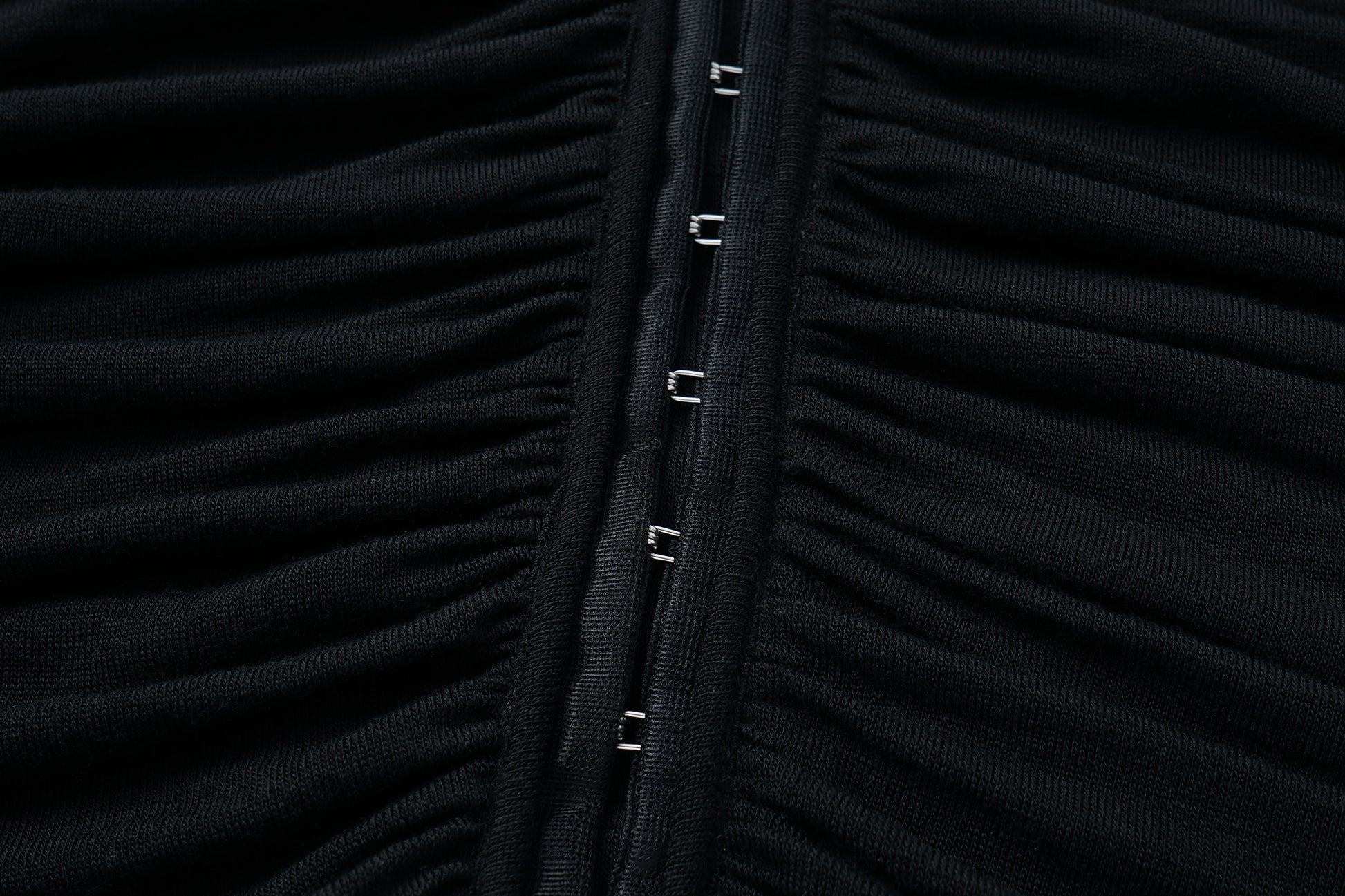 Smocked V-Neck Top with Hidden Hook Placket