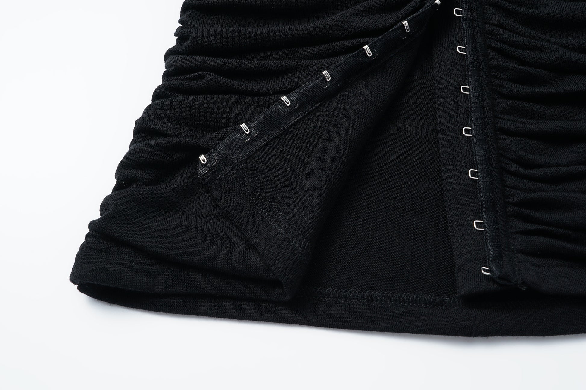 Smocked V-Neck Top with Hidden Hook Placket