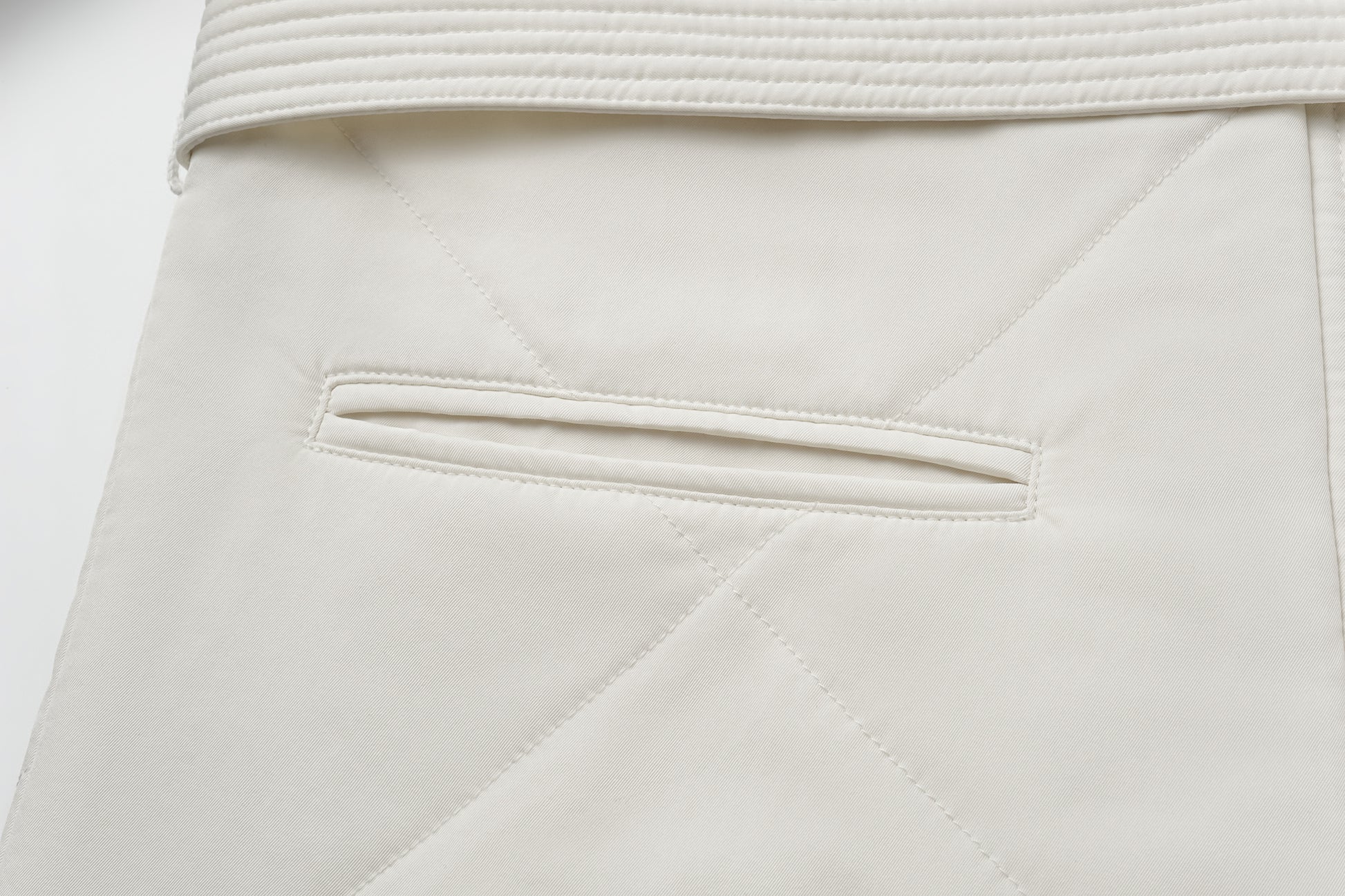 Quilted Wool Fill Collarless Coat