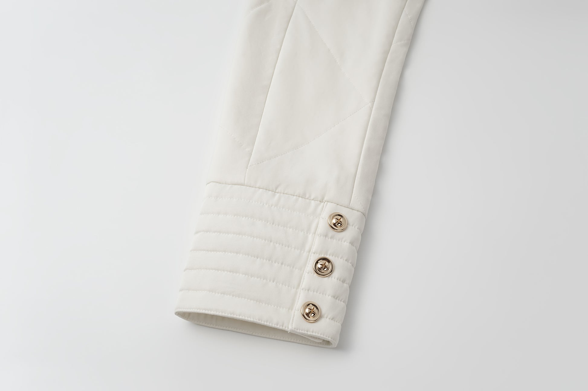 Quilted Wool Fill Collarless Coat