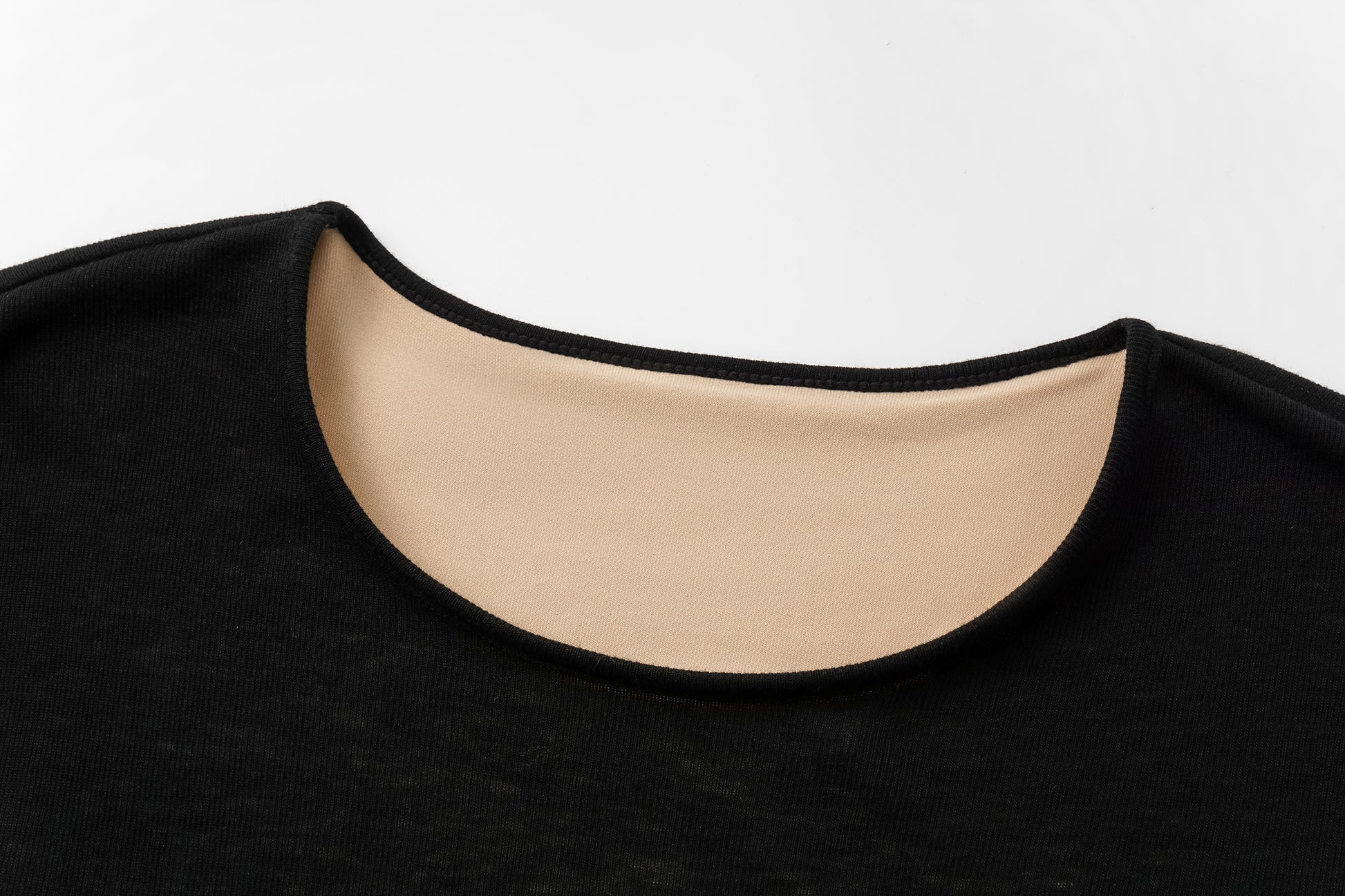 Round-Neck Dress with Contrast Lace Insets