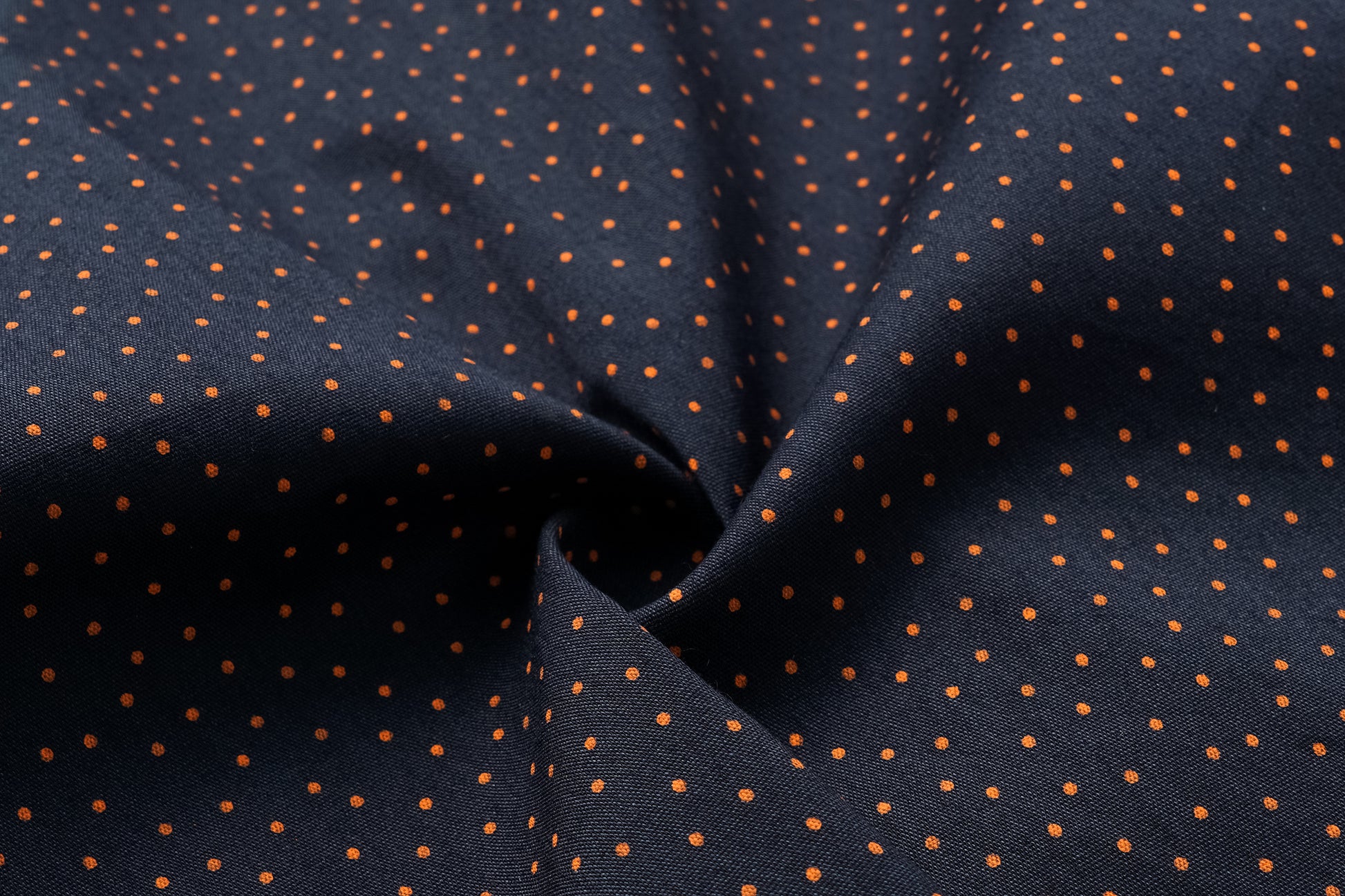 Bow-Tie Collar Blouse with Micro Polka Dots