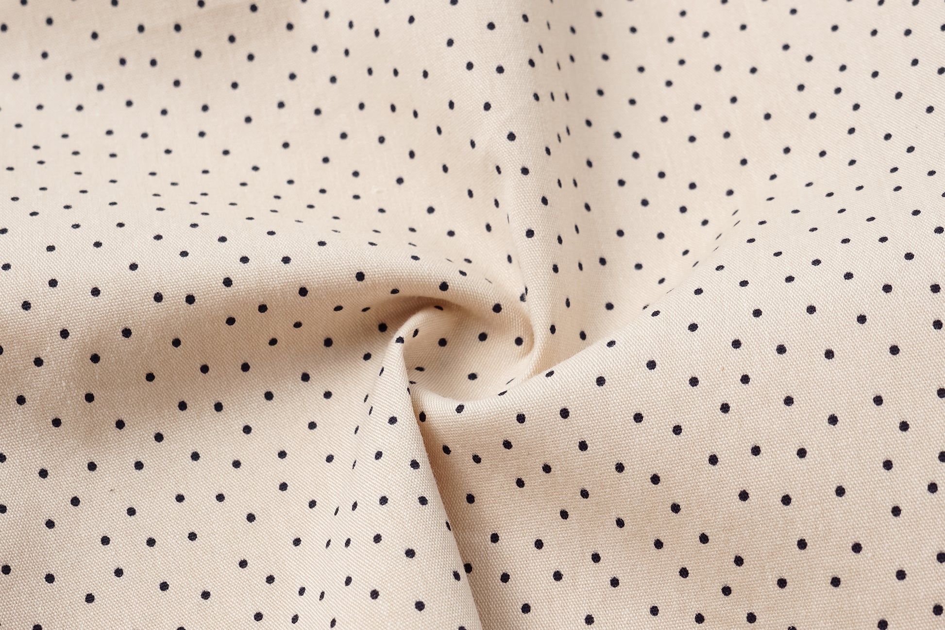 Bow-Tie Collar Blouse with Micro Polka Dots