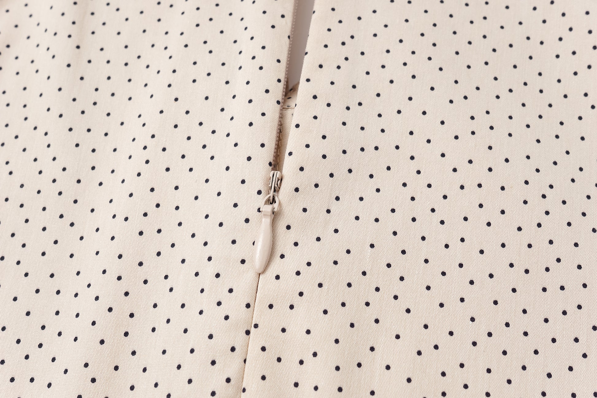 Bow-Tie Collar Blouse with Micro Polka Dots