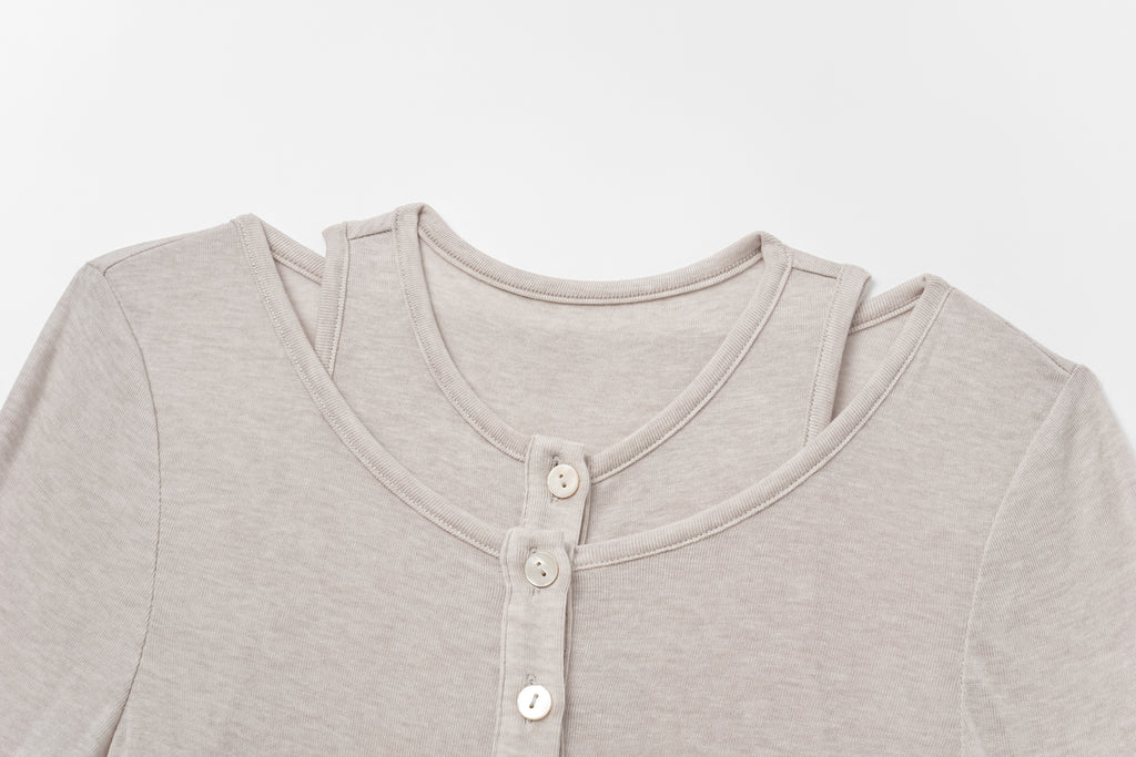 Fake Two-Piece Knit Top