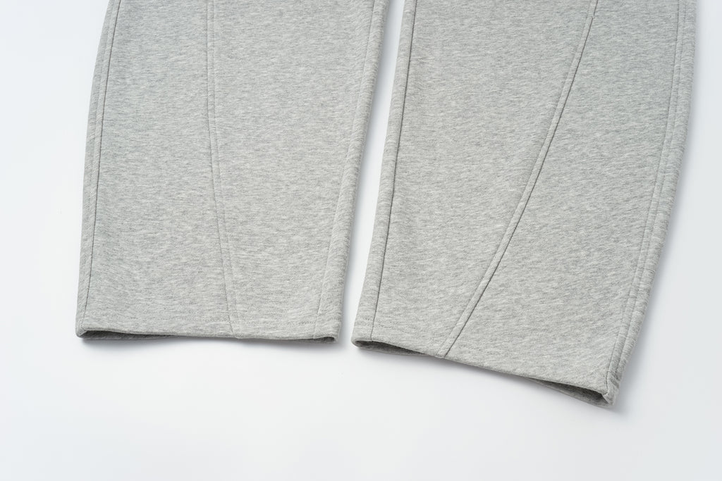 Curved Hem Athletic Sweatpants