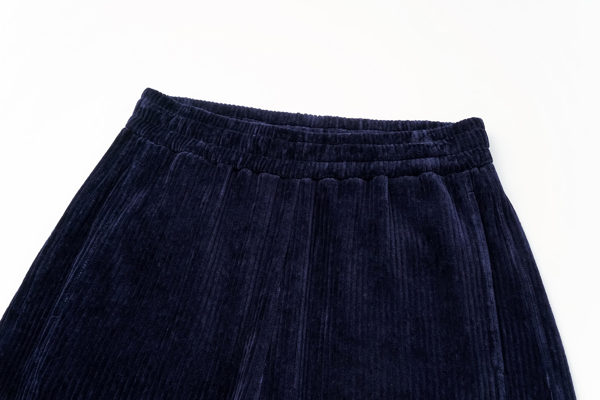 Curved Hem Corduroy Sweatpants