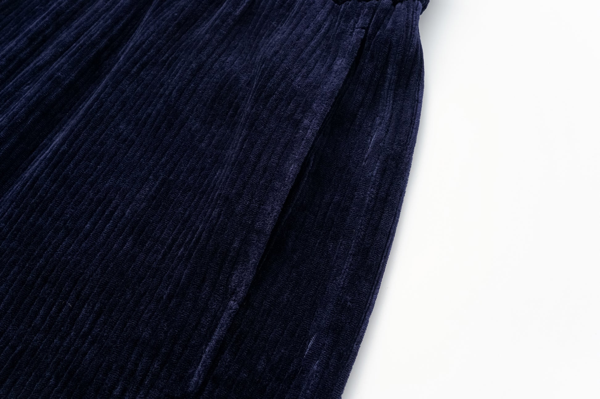 Curved Hem Corduroy Sweatpants