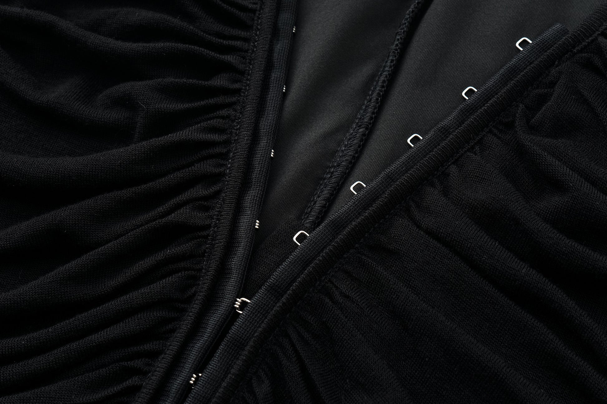 Full-Smocked V-Neck Dress with Hidden Hook Closure