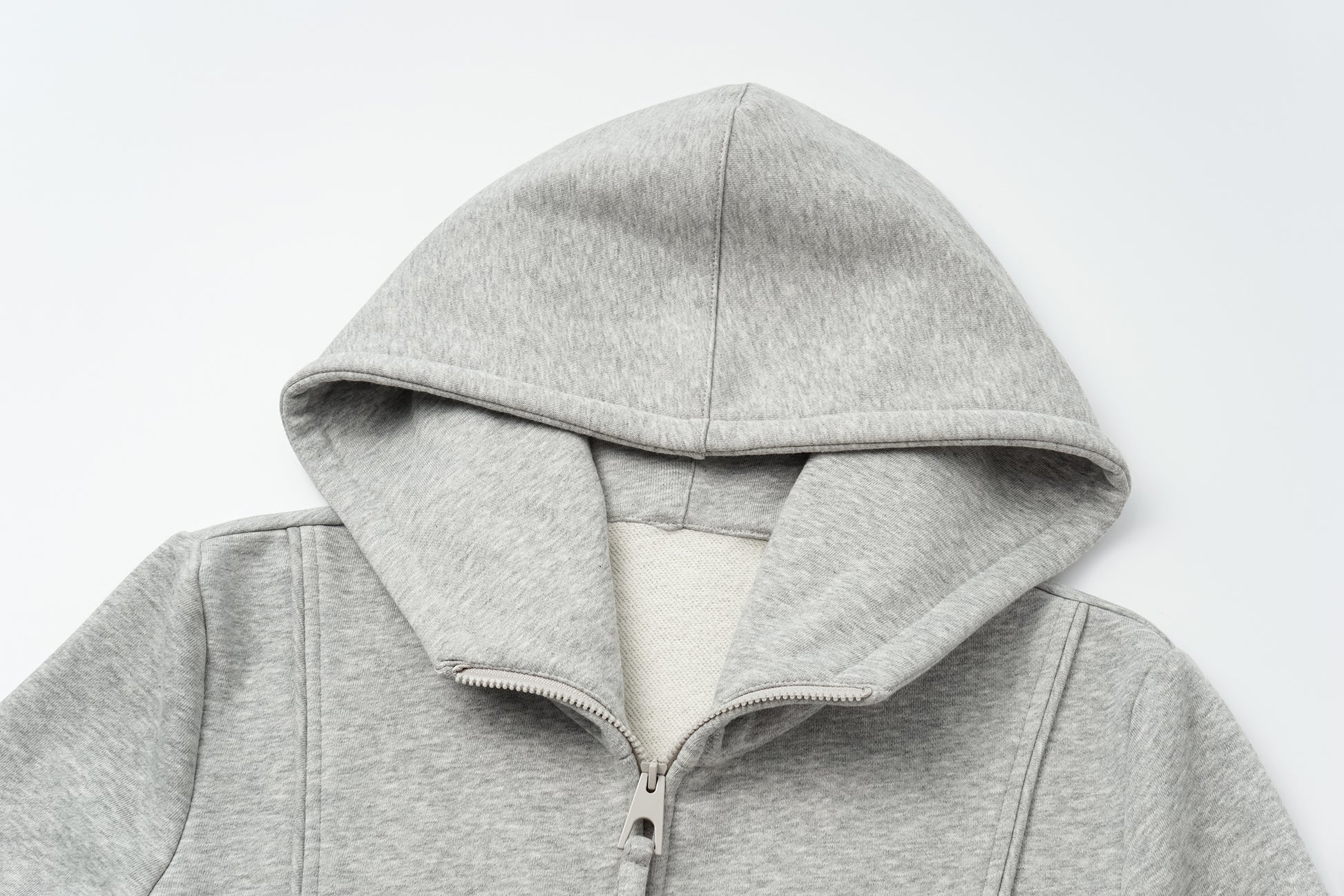 Zip-Front Hooded Sweatshirt Jacket