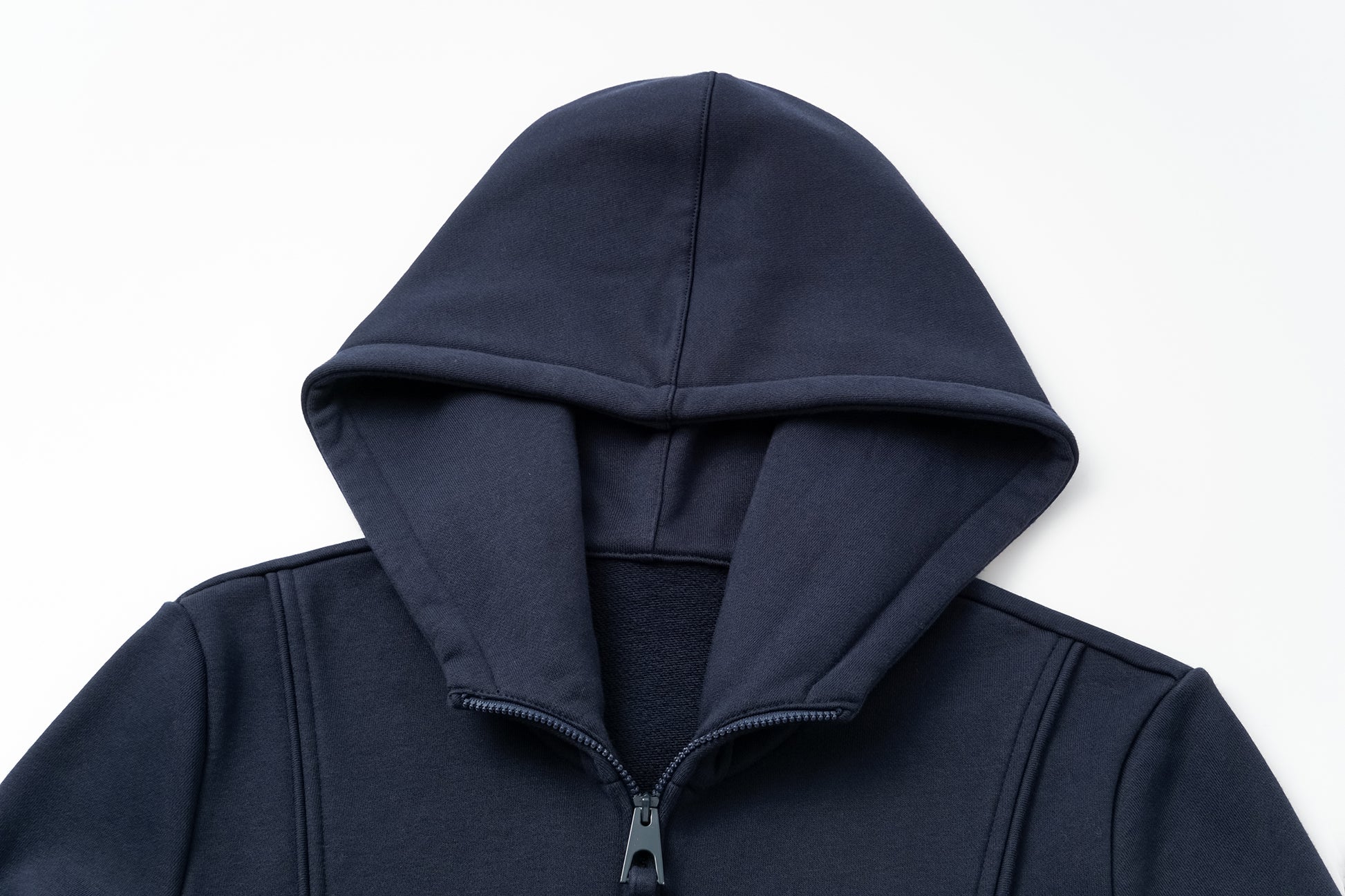 Zip-Front Hooded Sweatshirt Jacket