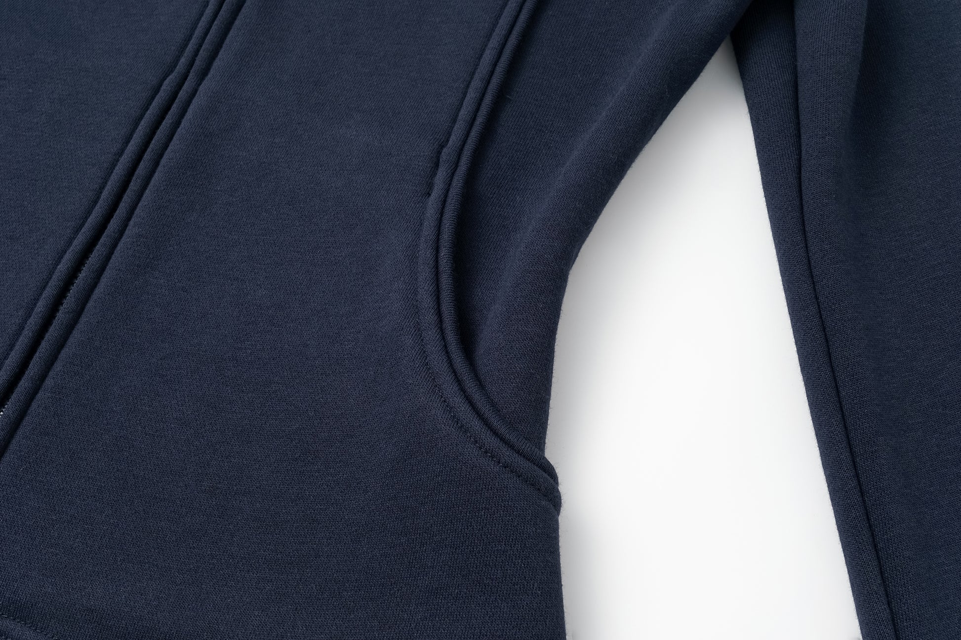 Zip-Front Hooded Sweatshirt Jacket