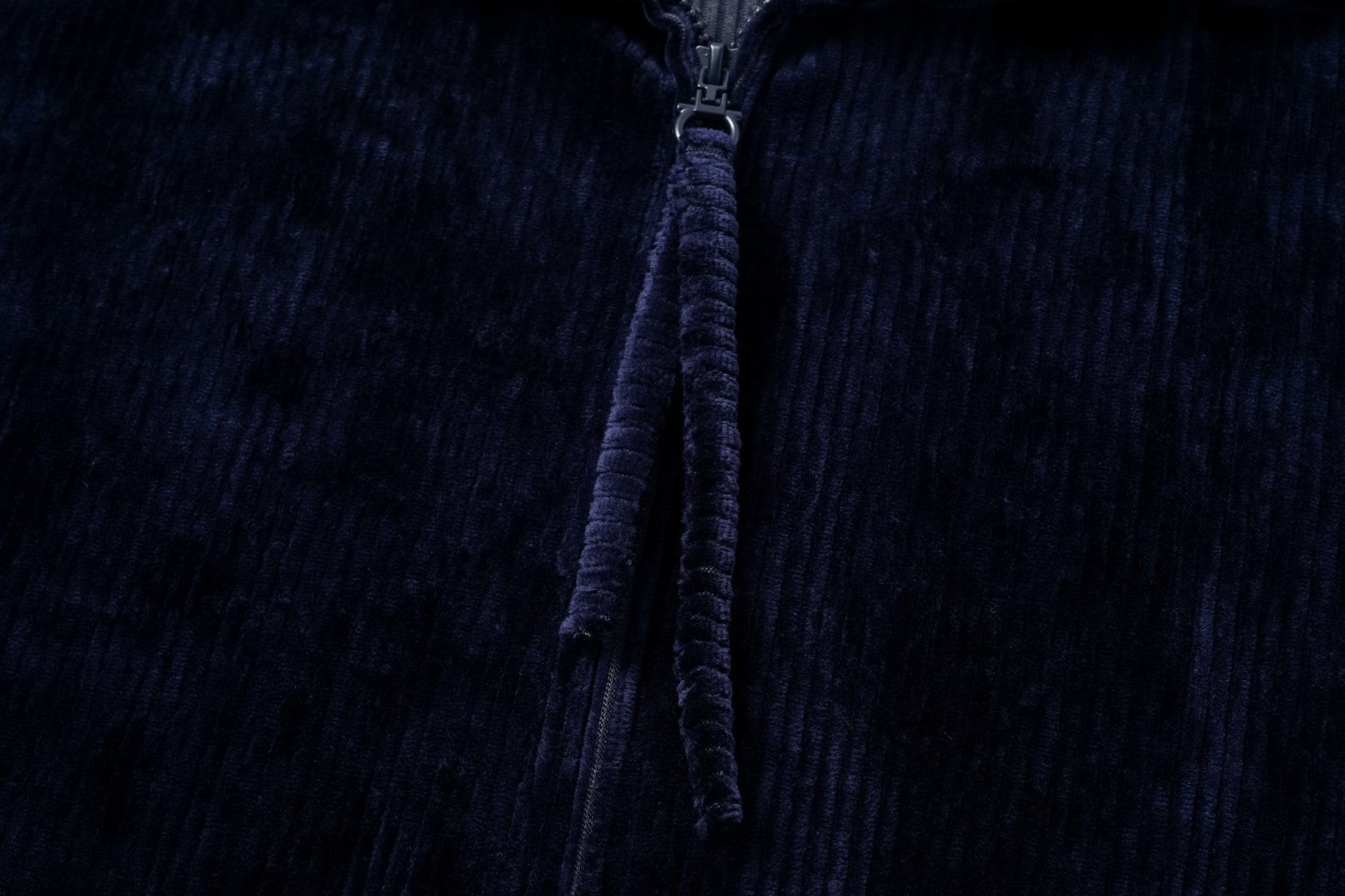 High-Neck Two-Way Zip Corduroy Track Jacket